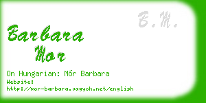 barbara mor business card