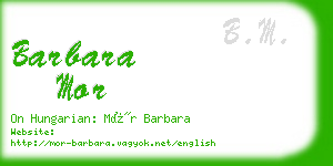 barbara mor business card